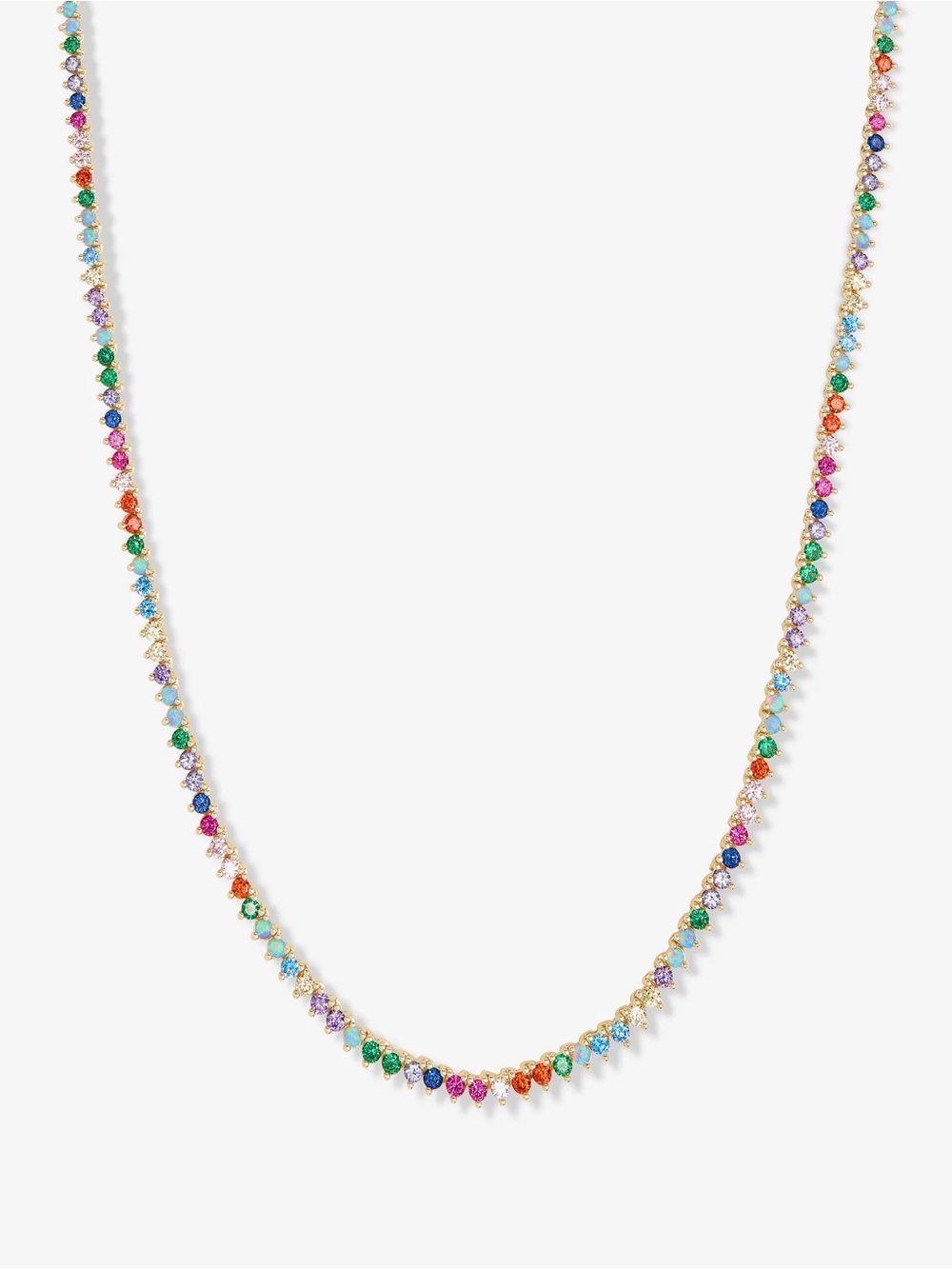 Melinda Maria Gold Rainbow Gemstone Necklace 🌈